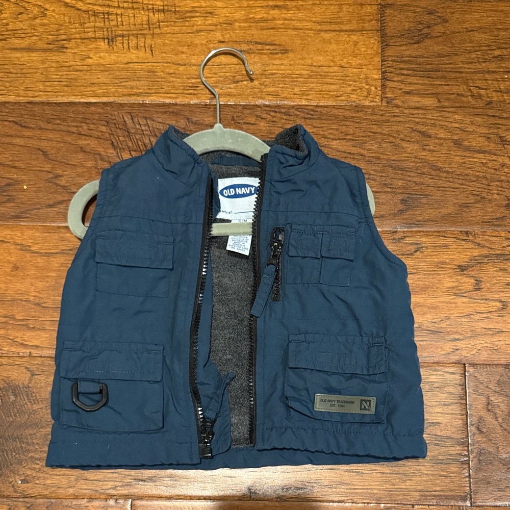 Old Navy Dark Blue Utility Vest